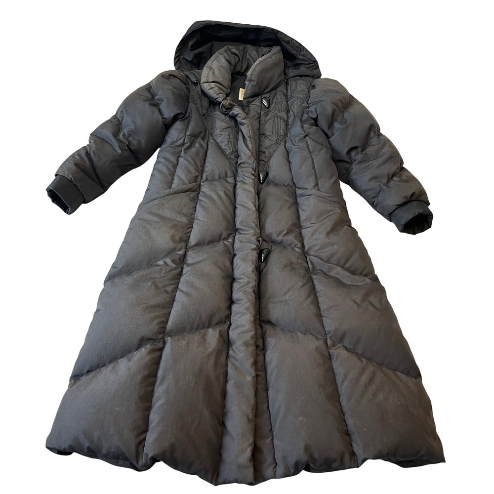 Vintage Windsor‎ Bay JCPenney Womens Down Fill Puffer Coat Full Length Hooded S